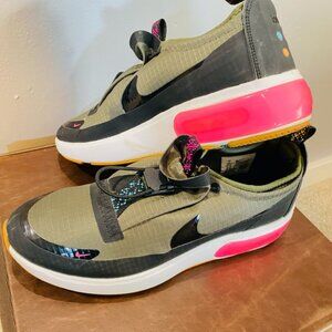 Nike Air Max Dia Winter, W 11, Winter Cargo Khaki/Black with White and Pink trim